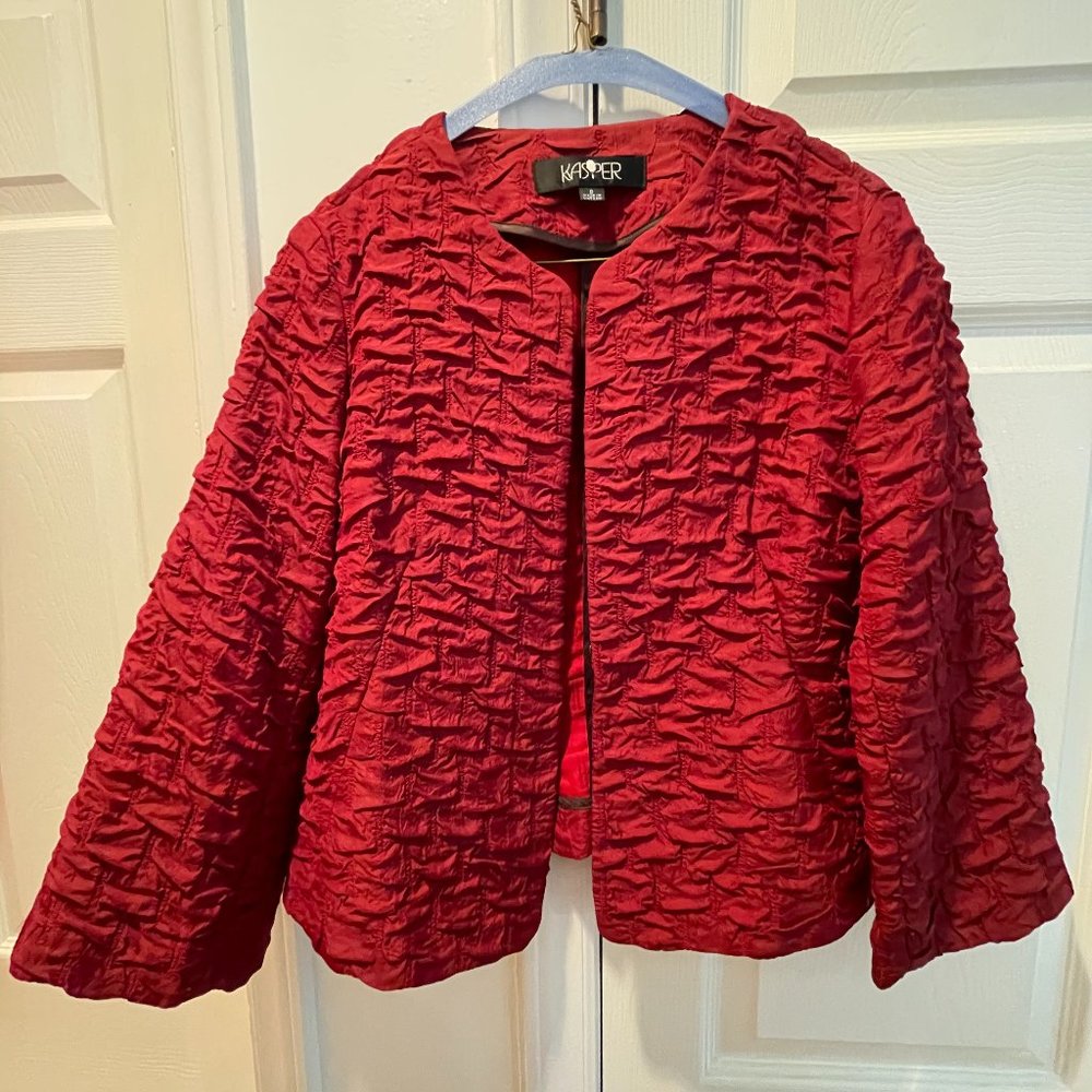 Red Kasper Dress Coat